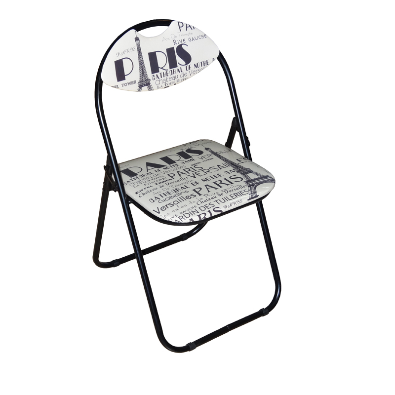 Printed Folding Chair - Paris Design